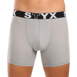 Herren Klassische Boxershorts Styx long sportlicher Gummizug hellgrau (U1062)