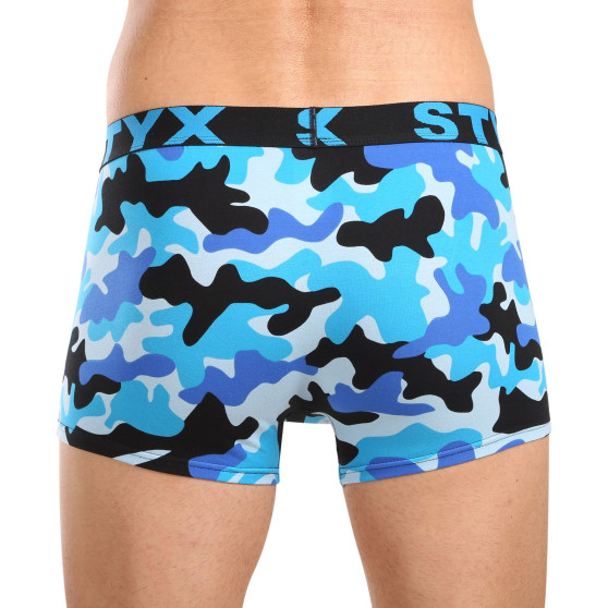 Styx Herren Boxershorts Kunst Sport Gummi Camouflage blau (G1850)