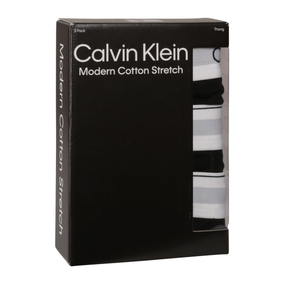 3PACK Herren Tangas Calvin Klein schwarz (NB3226A-001)