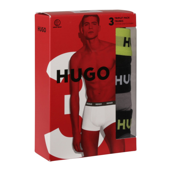 3PACK Herren Klassische Boxershorts HUGO mehrfarbig (50517878 964)