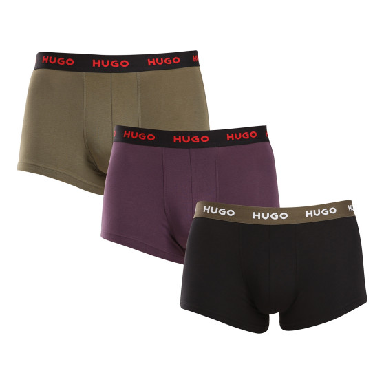 3PACK Herren Klassische Boxershorts HUGO mehrfarbig (50517878 964)