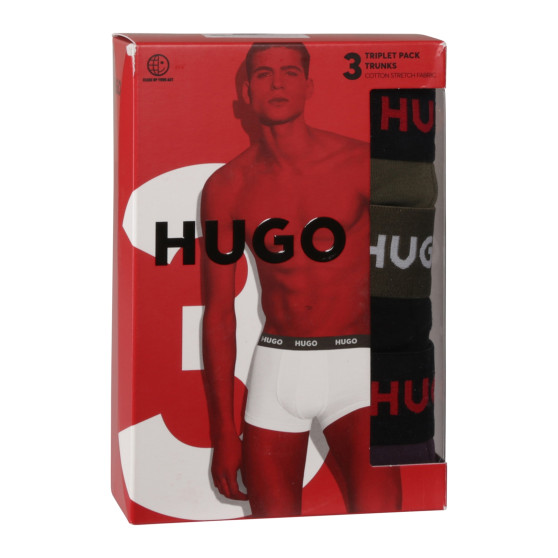 3PACK Herren Klassische Boxershorts HUGO mehrfarbig (50517878 964)