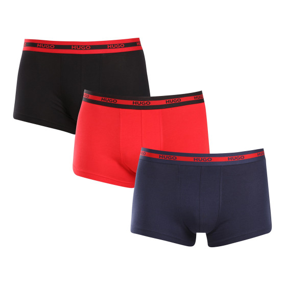 3PACK Herren Klassische Boxershorts HUGO mehrfarbig (50517883 970)