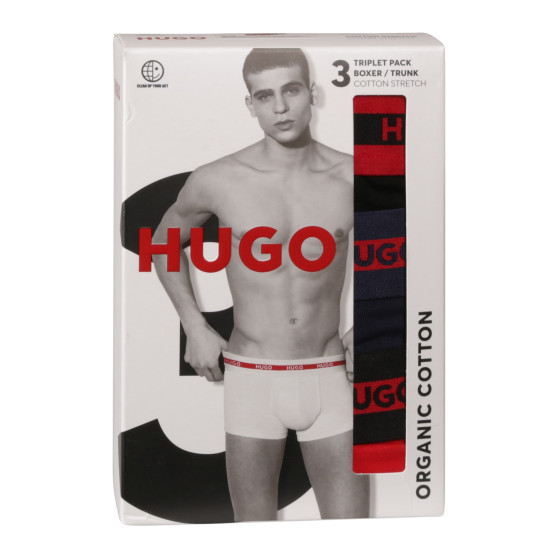 3PACK Herren Klassische Boxershorts HUGO mehrfarbig (50517883 970)