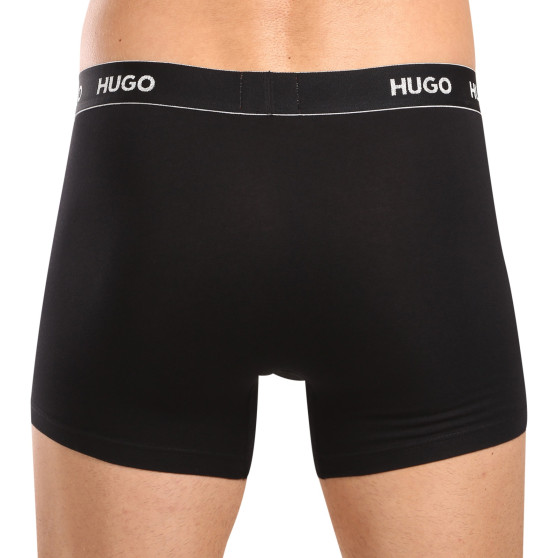 3PACK Herren Klassische Boxershorts HUGO schwarz (50517886 991)