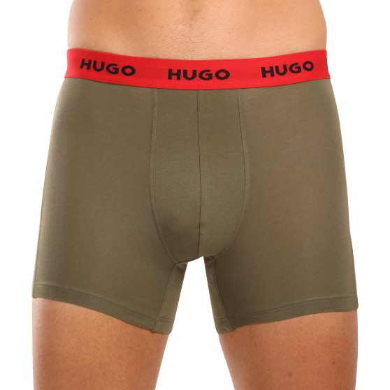 3PACK Herren Klassische Boxershorts HUGO mehrfarbig (50517887 984)