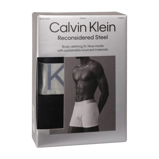 3PACK Herren Klassische Boxershorts Calvin Klein schwarz (NB3131A-PZE)