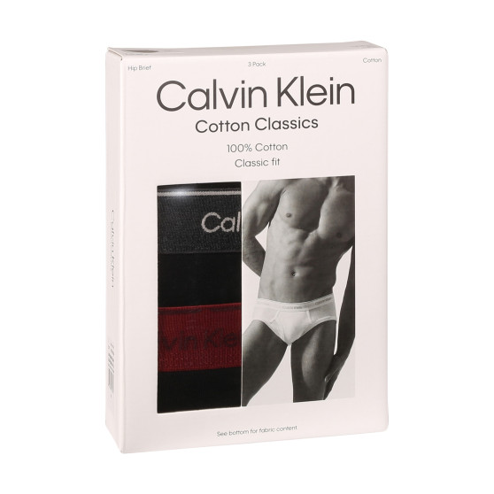 3PACK Herren Slips Calvin Klein schwarz (NB3998A-PRU)