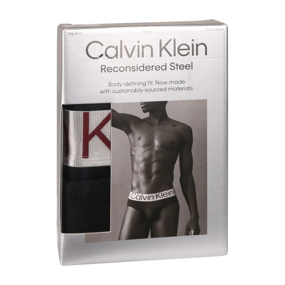 3PACK Herren Slips Calvin Klein schwarz (NB3607A-LXT)