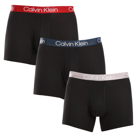 3PACK Herren Klassische Boxershorts Calvin Klein schwarz (U2664G-001)