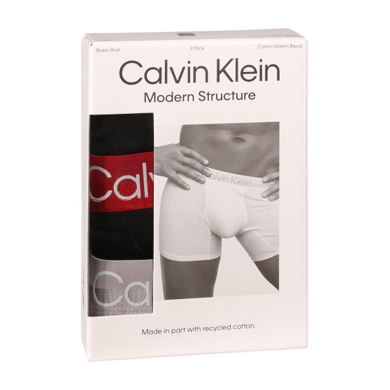 3PACK Herren Klassische Boxershorts Calvin Klein schwarz (NB2971A-PZI)