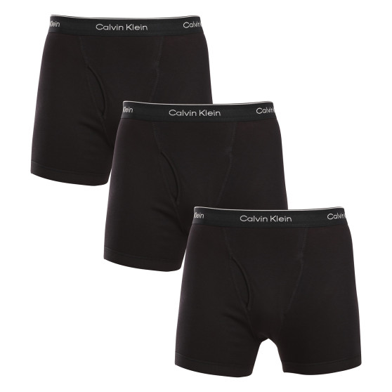 3PACK Herren Klassische Boxershorts Calvin Klein schwarz (U2664G-001)