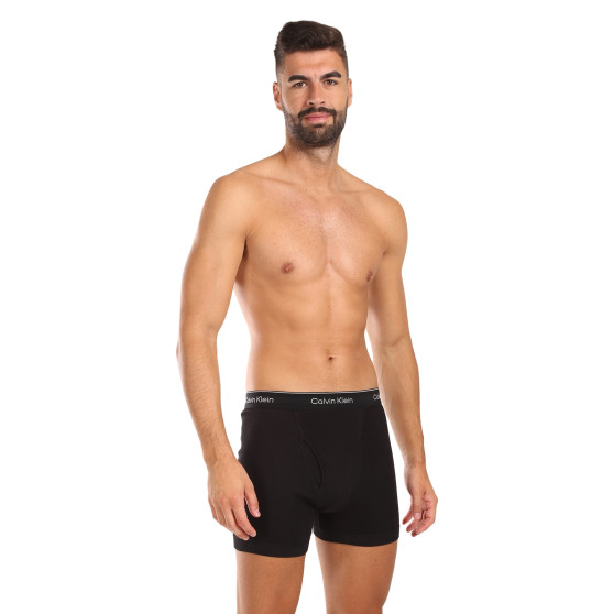 3PACK Herren Klassische Boxershorts Calvin Klein schwarz (U2664G-001)