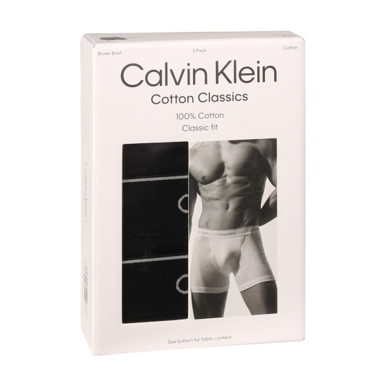 3PACK Herren Klassische Boxershorts Calvin Klein schwarz (NB4003A-001)