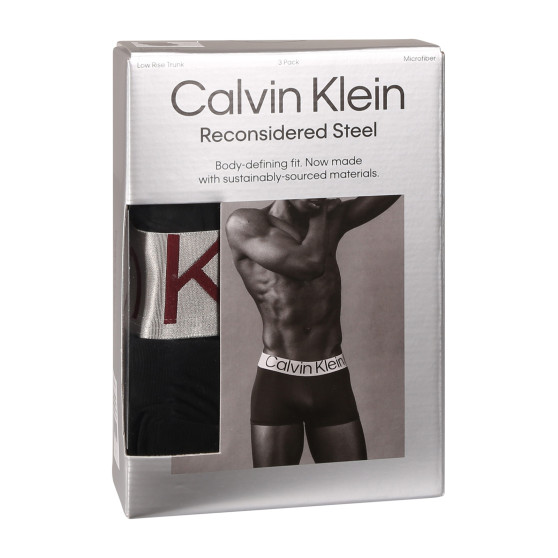 3PACK Herren Klassische Boxershorts Calvin Klein schwarz (U2664G-001)