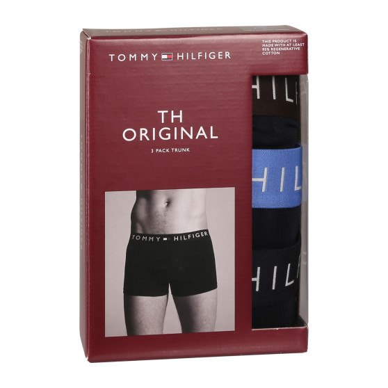 3PACK Herren Klassische Boxershorts Tommy Hilfiger dunkelblau (UM0UM02765 0UB)