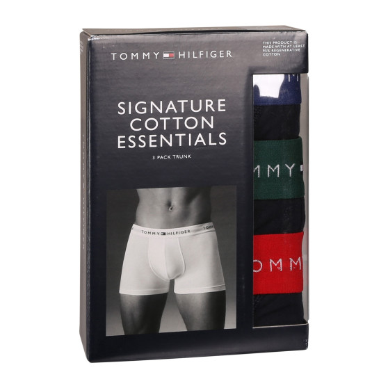 3PACK Herren Klassische Boxershorts Tommy Hilfiger dunkelblau (UM0UM02763 0WN)