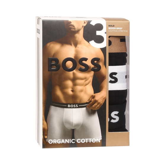 3PACK Herren Klassische Boxershorts BOSS schwarz (50517834 981)