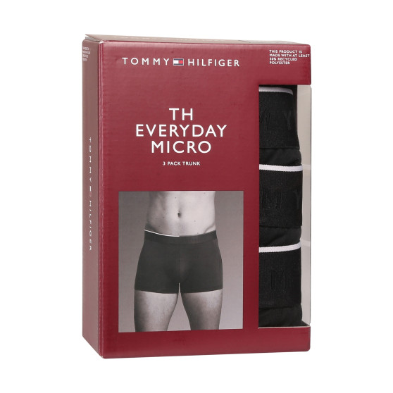 3PACK Herren Klassische Boxershorts Tommy Hilfiger schwarz (UM0UM03388 0SI)